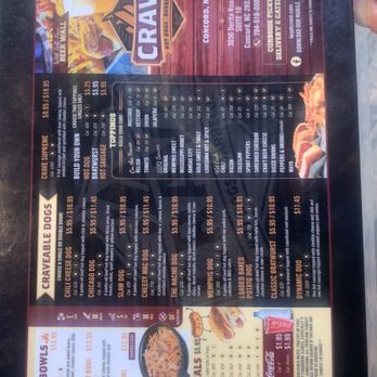 Crave Hot Dogs & BBQ - Menu - Barbeque Near Me - Concord, North Carolina Crave Hot Dogs & BBQ - Menu - Barbeque Near Me - Concord, North Carolina