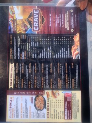 Menu photo 3 Crave Hot Dogs & BBQ Concord, NC Menu photo 3 Crave Hot Dogs & BBQ Concord, NC