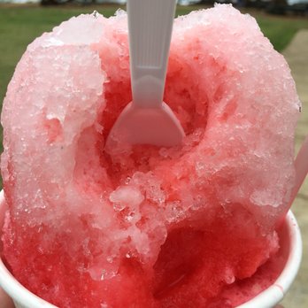 Brennecke's Snack Shack - Cherry.. full of hard chunks of ice and rock hard. - Shaved Ice Near Me - Koloa, Hawaii