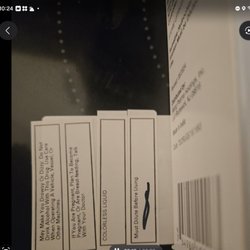 Tiny warning behind the label...