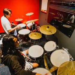 School of Rock - Dual drum kits let students mimic their instructors until they're ready to do it on their own