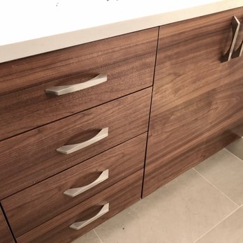 RT22 Creations - Custom Woodwork Cabinetry - Beautiful walnut vanity - Cabinetry Near Me - Deerfield Beach, Florida