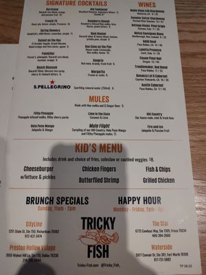 Menu photo 7 Tricky Fish Fort Worth, TX