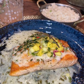 Toca Madera - Salmon (side of cilantro rice - sold a La carte) - Steakhouses Near Me - Houston, Texas Toca Madera - Salmon (side of cilantro rice - sold a La carte) - Steakhouses Near Me - Houston, Texas