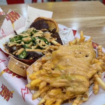 Easy Street Burgers - DOUBLE JALAPENO MONSTER and WILD JALAPENO MONSTER FRIES - Burgers Near Me - Studio City, California Easy Street Burgers - DOUBLE JALAPENO MONSTER and WILD JALAPENO MONSTER FRIES - Burgers Near Me - Studio City, California
