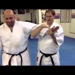 Sensei James Auger, 5th Dan, demonstrating an arm lock Sensei James Auger, 5th Dan, demonstrating an arm lock