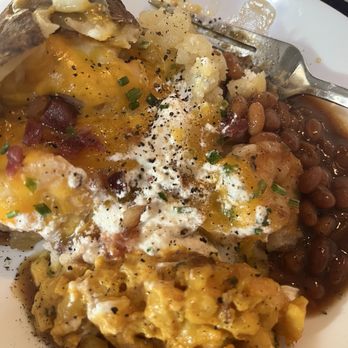 Joe's Holy Smoke BBQ - Baked Potato w/ grilled shrimp & all the things! - Barbeque Near Me - Orlando, Florida Joe's Holy Smoke BBQ - Baked Potato w/ grilled shrimp & all the things! - Barbeque Near Me - Orlando, Florida