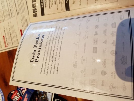 Menu photo 7 Twin Peaks Augusta, GA