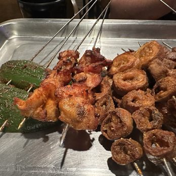 Khan Skewer Restaurant - 3. Pork Intestine大肠3. Chicken Gizzard鸡胗 - Barbeque Near Me - Honolulu, Hawaii Khan Skewer Restaurant - 3. Pork Intestine大肠3. Chicken Gizzard鸡胗 - Barbeque Near Me - Honolulu, Hawaii