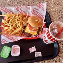 Freddy's Frozen Custard & Steakburgers - California Style Double Combo and Shakes