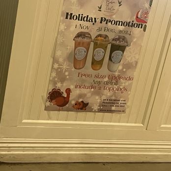 BoBa ChaCha Pasadena - Holiday promo - Coffee & Tea Near Me - Pasadena, California
