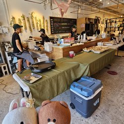 The set-up inside of the Fishcake venue