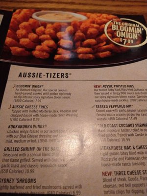 Menu photo 5 Outback Steakhouse Cape Coral, FL Menu photo 5 Outback Steakhouse Cape Coral, FL
