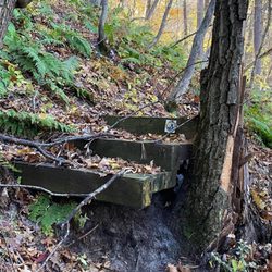Tower Hill State Park - A old set of Ghost Stairs that leads to nowhere.