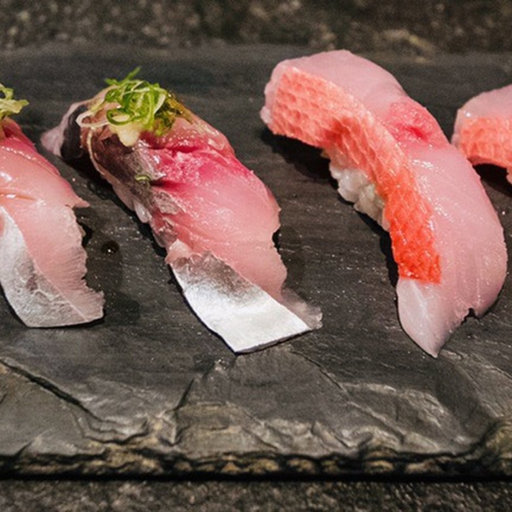 Kibatsu - A great assortment of some amazing nigiri. Hamachi, kinmedai, yum. - Sushi Bars Near Me - San Francisco, California Kibatsu - A great assortment of some amazing nigiri. Hamachi, kinmedai, yum. - Sushi Bars Near Me - San Francisco, California