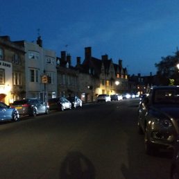 Town in Chipping Campden at dusk.