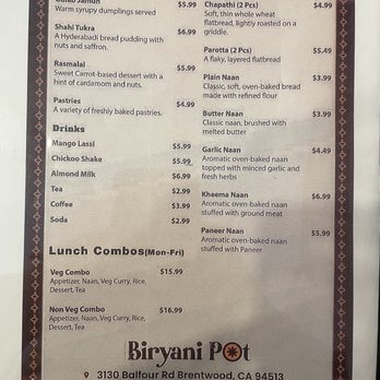 Biryani Pot - 2/23/26 - Indian Near Me - Brentwood, California Biryani Pot - 2/23/26 - Indian Near Me - Brentwood, California