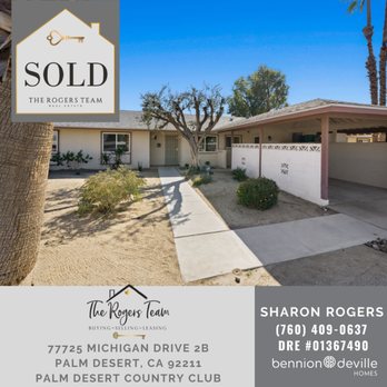 The Rogers Team - Bennion Deville Homes - Palm Desert CC
Represented Sellers - Real Estate Agents Near Me - Rancho Mirage, California The Rogers Team - Bennion Deville Homes - Palm Desert CC
Represented Sellers - Real Estate Agents Near Me - Rancho Mirage, California
