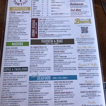 Lupe Tortilla Mexican Restaurant - Food menu - Tex-Mex Near Me - San Antonio, Texas