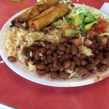 Tacos La Rosa - Chicken Floutas with piles of rice and beans! - Mexican Near Me - Willimantic, Connecticut Tacos La Rosa - Chicken Floutas with piles of rice and beans! - Mexican Near Me - Willimantic, Connecticut
