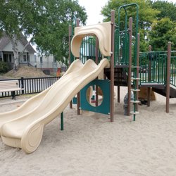 Harrold Place Park - Play structure with slides