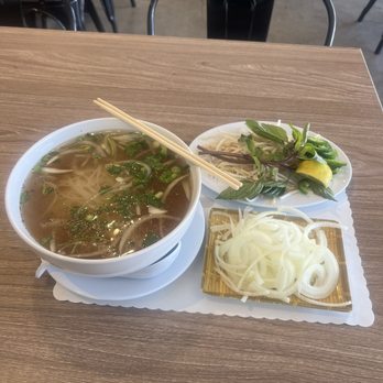 KJB Pho and Eggrolls - Pho vegetarian with extra sliced onions - Vietnamese Near Me - Costa Mesa, California KJB Pho and Eggrolls - Pho vegetarian with extra sliced onions - Vietnamese Near Me - Costa Mesa, California