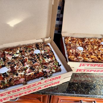 Jet's Pizza - party size - 2 trays of 12 pieces deep dish - Pizza Near Me - Glendale, Wisconsin Jet's Pizza - party size - 2 trays of 12 pieces deep dish - Pizza Near Me - Glendale, Wisconsin