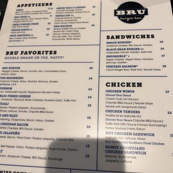 BRU Burger Bar - Cincinnati - Menu - Burgers Near Me - Cincinnati, Ohio BRU Burger Bar - Cincinnati - Menu - Burgers Near Me - Cincinnati, Ohio