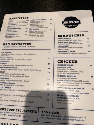 Menu photo 1 BRU Burger Bar - Cincinnati Cincinnati, OH Menu photo 1 BRU Burger Bar - Cincinnati Cincinnati, OH