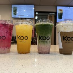 Passion fruit drink Mango drink Strawberry matcha Vietnamese coffee with coconut cold foam Passion fruit drink Mango drink Strawberry matcha Vietnamese coffee with coconut cold foam