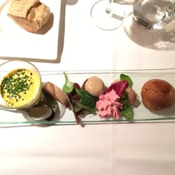 L'Hoirie Restaurant - Autour du canard : velouté de potimarron, foie gras et brioche maison