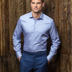 BALANI Custom Suits Orlando - Custom Blue Windowpane Suit - Balani Custom Clothiers
