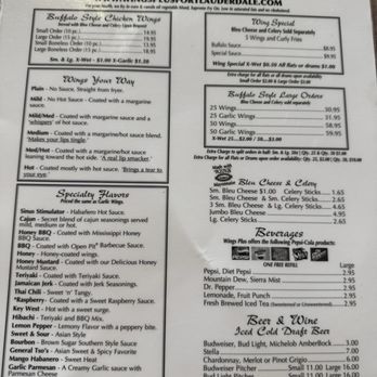 Wings Plus - Menu - Chicken Wings Near Me - Fort Lauderdale, Florida