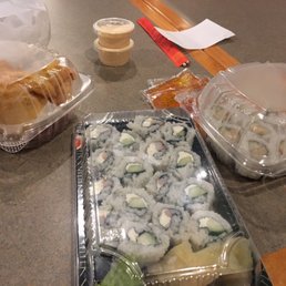 sushi and rolls on a table