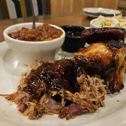 Goodwood Barbecue Company - Pulled pork & chix combo with beans and slaw.