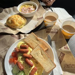 Top: Breakfast Combo 1+2+3; Bottom: Breakfast Light