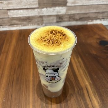 Tea Moment - 2. Creme Brulee Top Milk Tea - Bubble Tea Near Me - Fremont, California Tea Moment - 2. Creme Brulee Top Milk Tea - Bubble Tea Near Me - Fremont, California