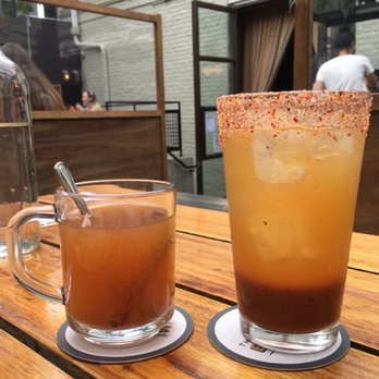 The Bonnie - Hot mulled apple cider with spiced rum and michelada - Cocktail Bars Near Me - Astoria, New York The Bonnie - Hot mulled apple cider with spiced rum and michelada - Cocktail Bars Near Me - Astoria, New York