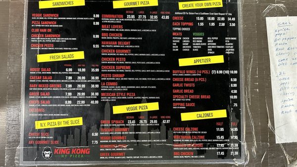Menu photo 4 King kong NY Pizza San Jose, CA Menu photo 4 King kong NY Pizza San Jose, CA