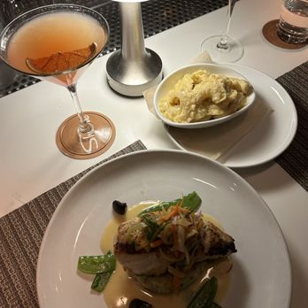Shore - Miso grouper Truffle mac and cheese  Ruby red martini - New American Near Me - Longboat Key, Florida