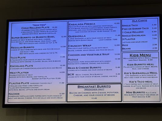 Menu photo 2 Cocina Mexico Pleasanton, CA