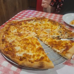 a slice taken out of the pizza