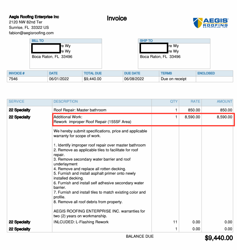 Slide of Aegis Roofing Enterprise