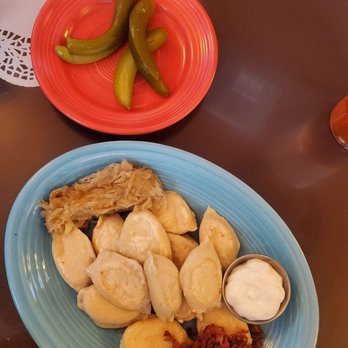 Polish Cottage - Sweet cheese pierogi & pickled cucumber - Polish Near Me - Tucson, Arizona Polish Cottage - Sweet cheese pierogi & pickled cucumber - Polish Near Me - Tucson, Arizona