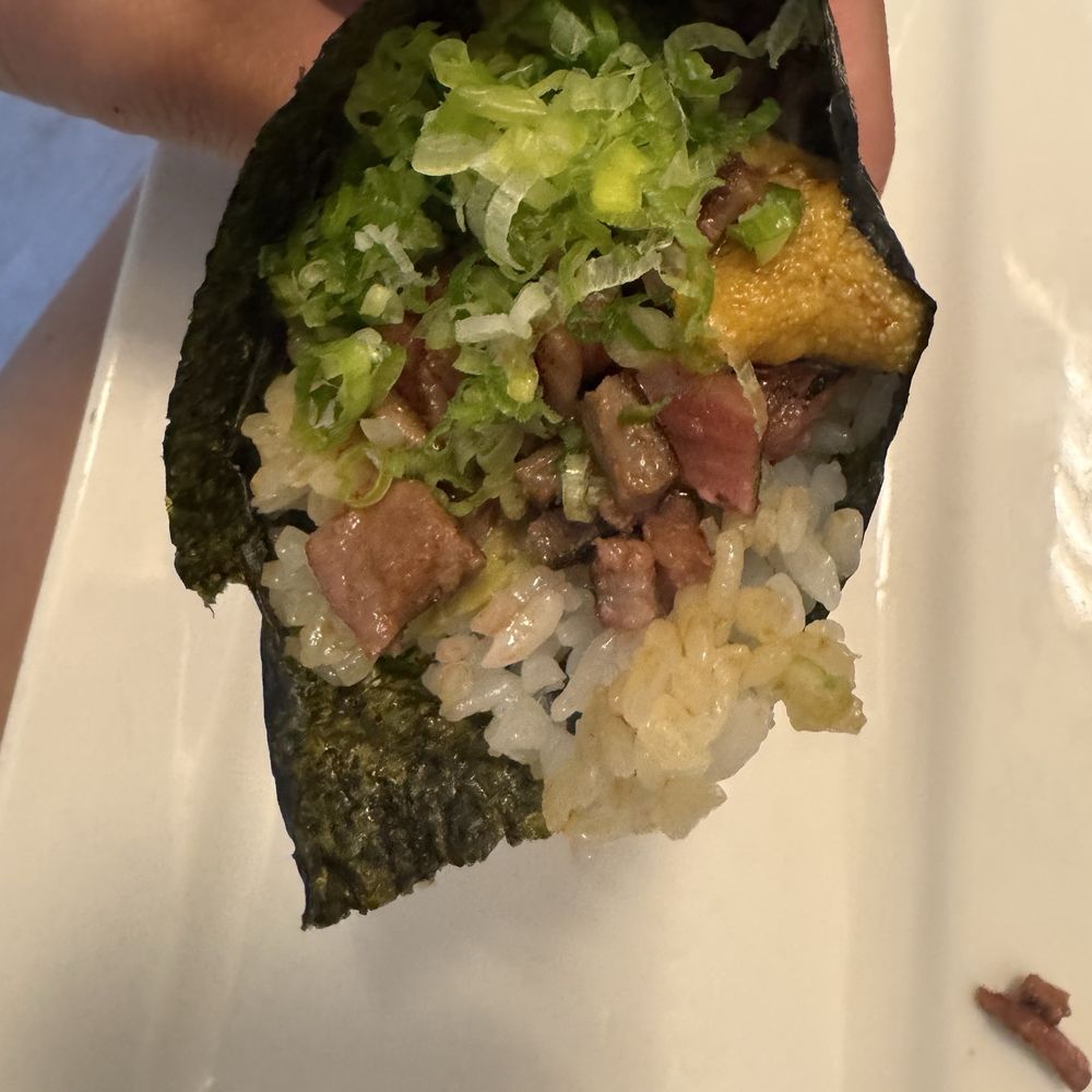 Sushi Ai - Uni and wagyu handroll - Sushi Bars Near Me - Long Beach, California Sushi Ai - Uni and wagyu handroll - Sushi Bars Near Me - Long Beach, California