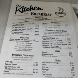 Photos For Our Kitchen Menu Yelp
