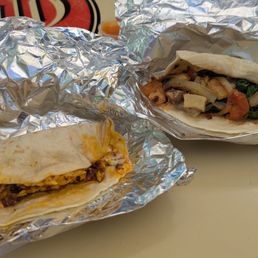 Breakfast and veggie tacos Breakfast and veggie tacos
