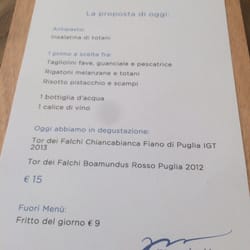 Moriello 2.0 - Menù pranzo
