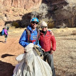 Tandem BASE Jumping - With Sean after we landed
