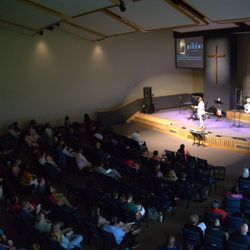 Bethany Community Church - A meaningful moment during the Easter message as our church family gathers to celebrate the hope of the risen Christ.
